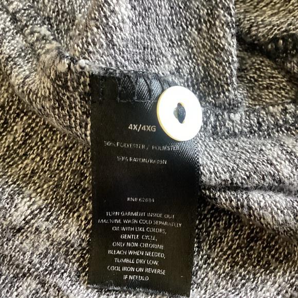 Concepts Cowl Neck Cross Front Gray Cardigan - Picture 5 of 6